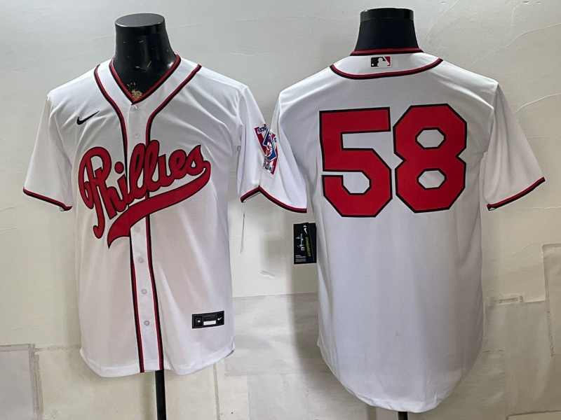 Men 2026 Philadelphia Phillies #58 white Game Nike MLB Jersey 082300->philadelphia phillies->MLB Jersey